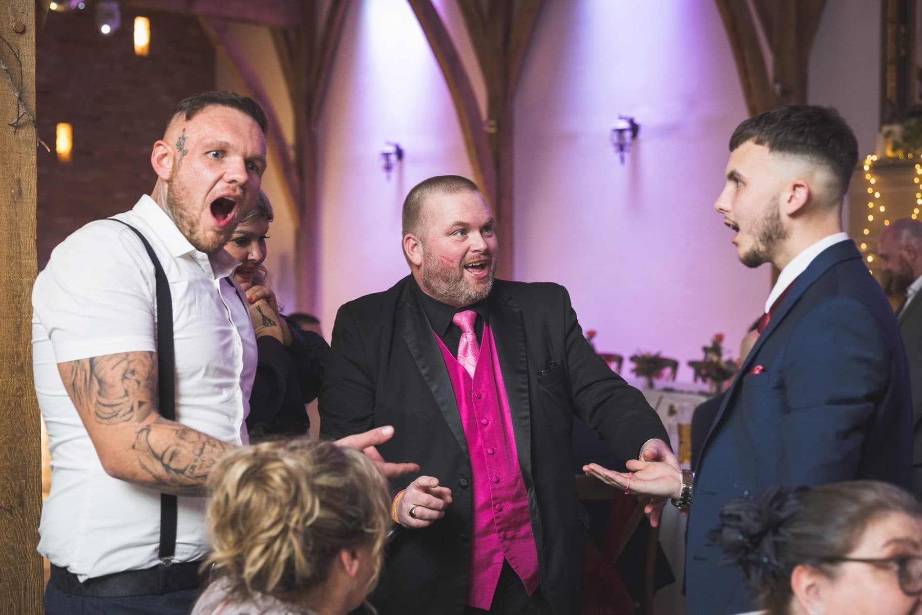 Wedding guests reaction