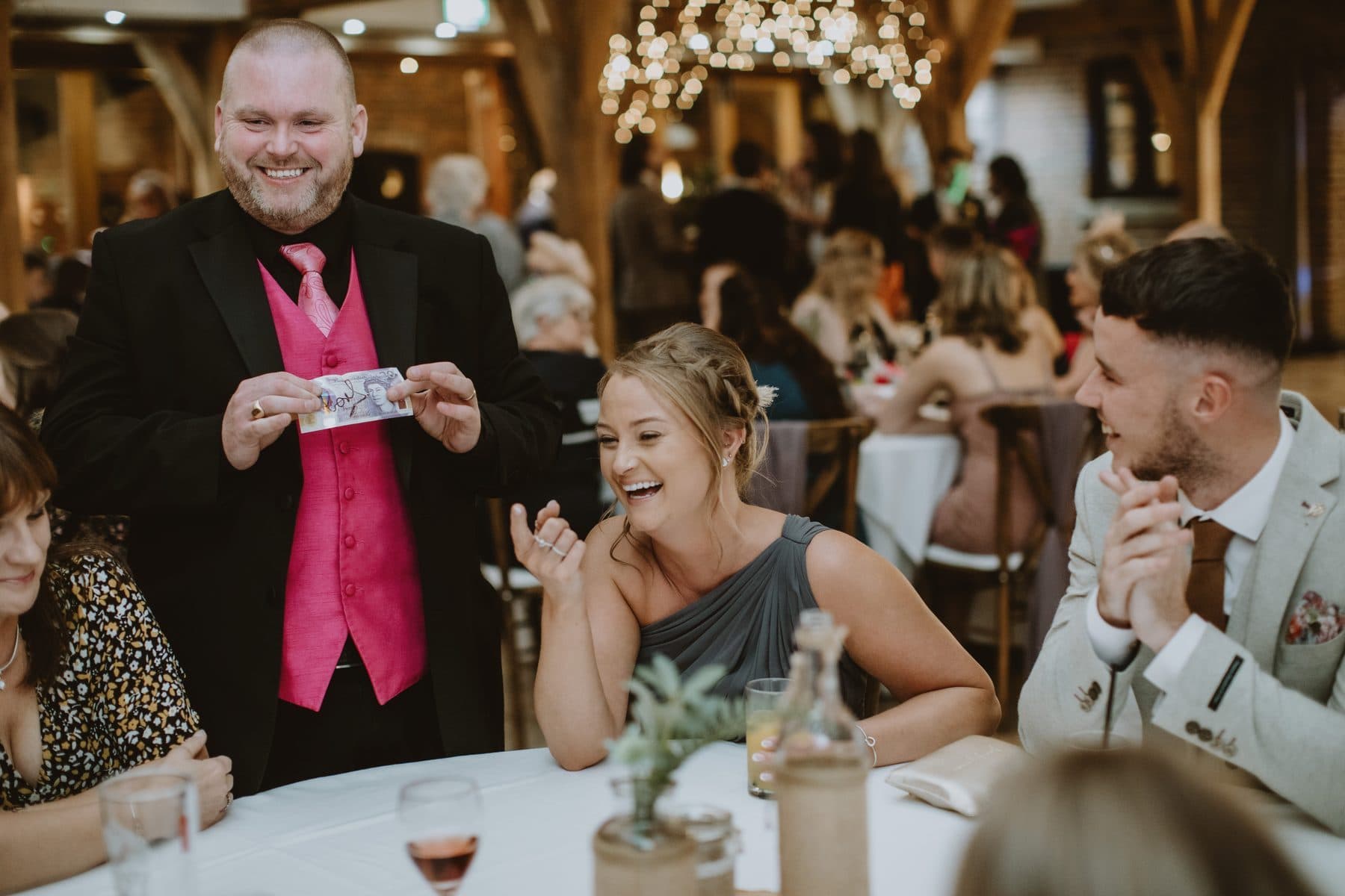 Close-up table magic during the wedding breakfast